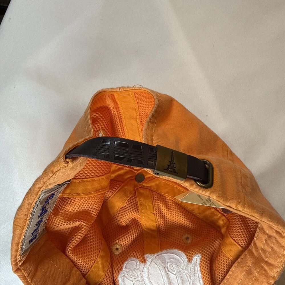 Orange Monogram Hat M A R In White Cursive Font - Picture 9 of 11